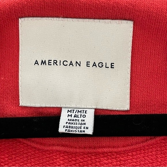 American Eagle Outfitters AE 1/4 Zip Sweatshirt Soze Medium Tall MT - Picture 3 of 7